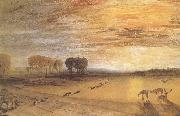 J.M.W. Turner Petworth Park,with Lord Egremont and his dogs oil painting artist